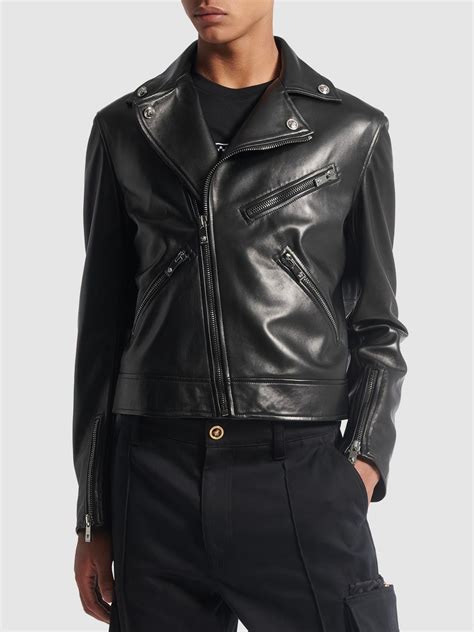 versace jacket bijenkorf|versace biker jacket.